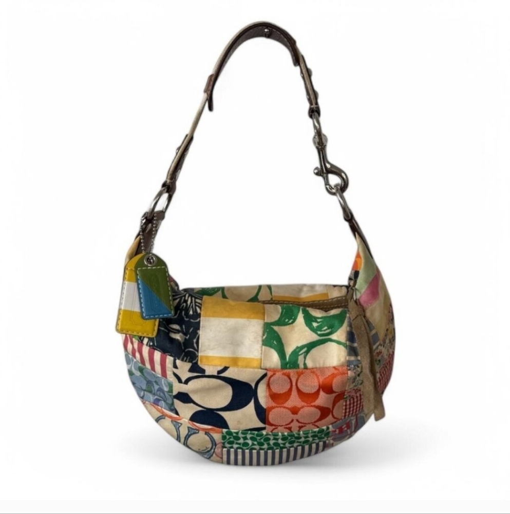 Vintage Coach Multicolor Patchwork Hobo Bag – Style No. M0673-10441